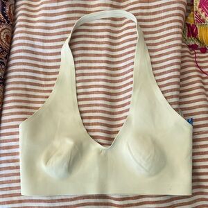 Free People day break butter yellow Halter Bralette small